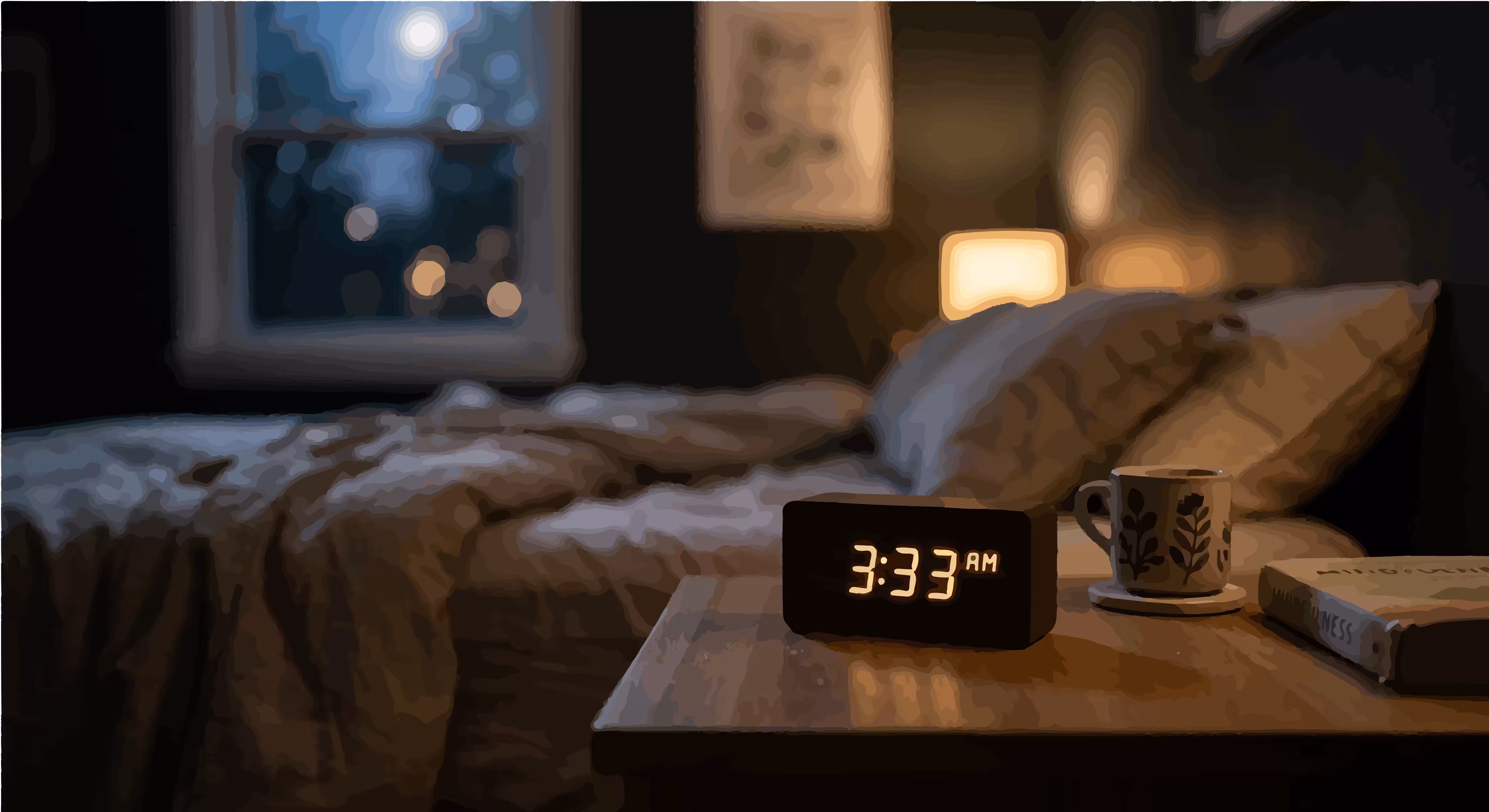 Digital clock showing 3:33 representing the 333 angel number meaning