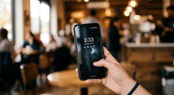 Smartphone screen showing repeating number 333, illustrating frequent 333 sightings