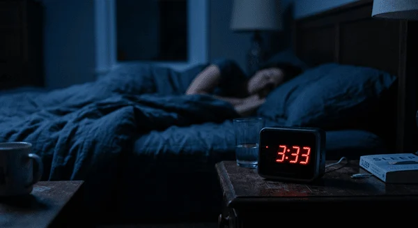 Digital clock displaying 3:33 AM, symbolizing why people keep seeing 333